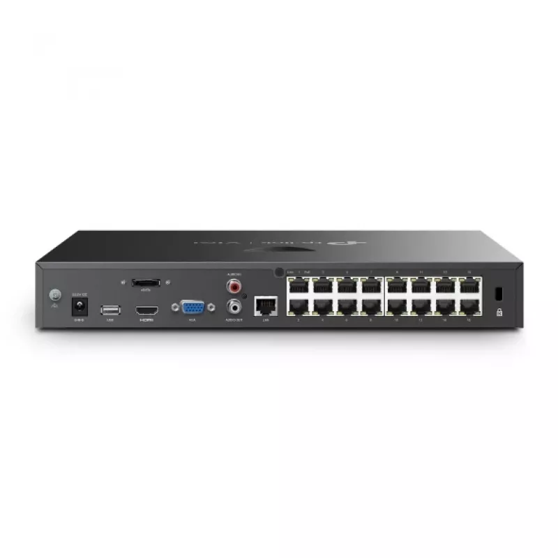 Sieciowy rejestrator wideo TP-Link VIGI 16-kanałowy PoE+ NVR, 4 TB HDD, 16× wejście 3840×2160, 30W PoE na port