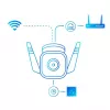 TP-Link Tapo Outdoor Security Wi-Fi Camera, kamera bezpieczeństwa IP, zewnętrzna, przewodowa i bezprzewodowa, Amazon Alexa i Asystent Google, CE, sufitowa/ścienna