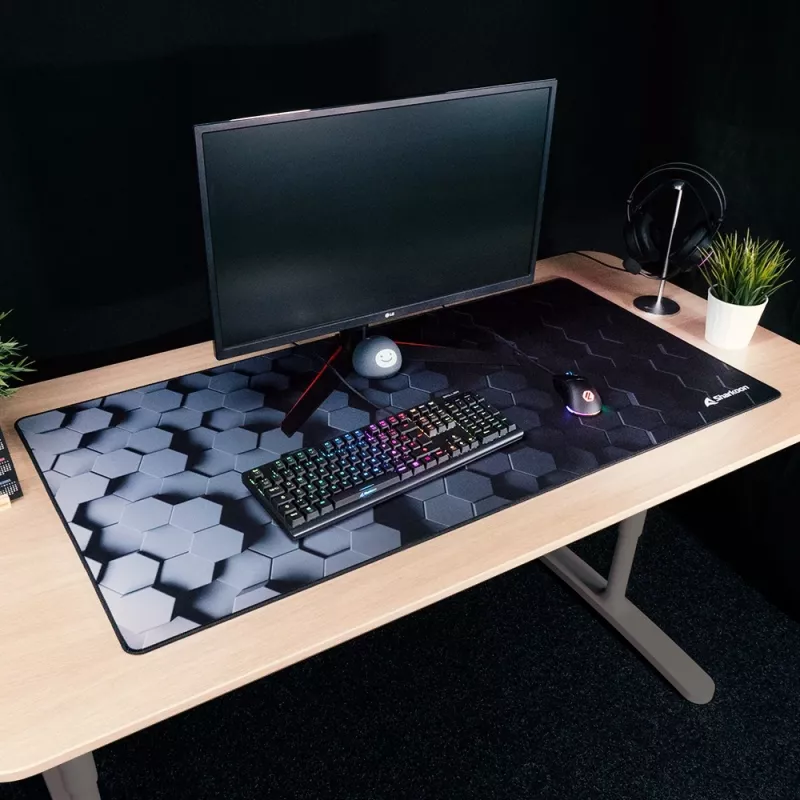 Podkładka pod mysz gamingowa SHARKOON - Sgp30 Big Hex - Czarna