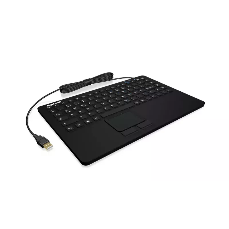 KeySonic KSK-3230IN (DE) klawiatura uniwersalna USB QWERTZ niemiecka czarna