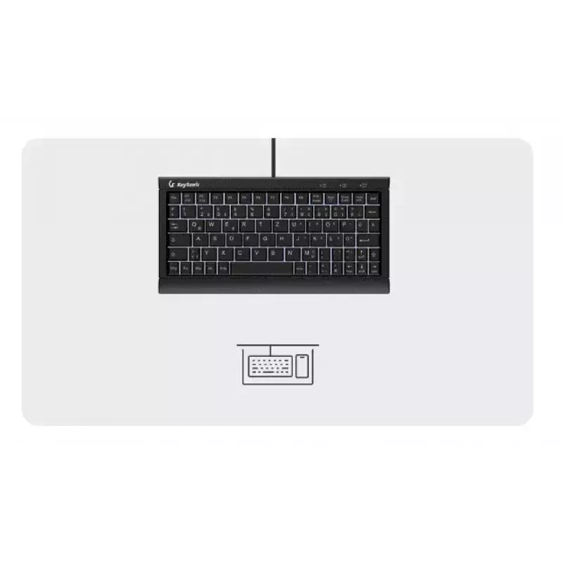Klawiatura KeySonic KSK-3011ELC (DE) Dom USB QWERTZ Niemiecki Czarny