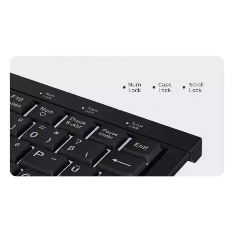 Klawiatura KeySonic KSK-3011ELC (DE) Dom USB QWERTZ Niemiecki Czarny