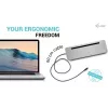 i-tec USB-C Metal Ergonomic 3x 4K Display Docking Station + Power Delivery 100 W