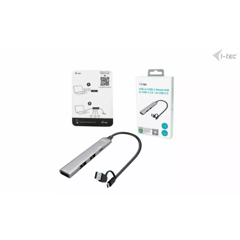 i-tec USB-C/USB-A metalowy HUB 1x USB 3.0 + 3x USB 2.0