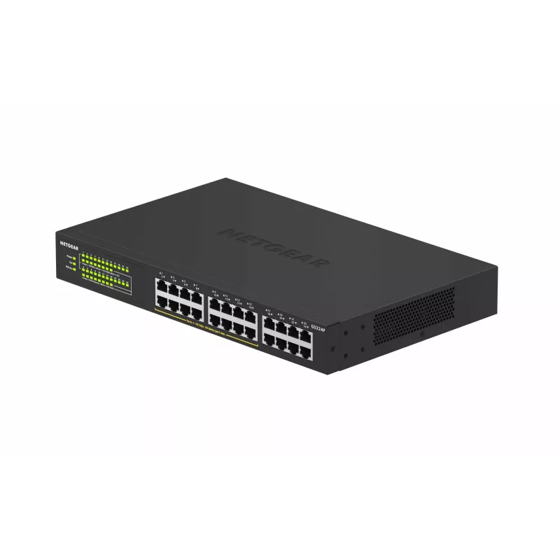 NETGEAR GS324P Niezarządzalny Gigabit Ethernet (10/100/1000) Power over Ethernet (PoE) 1U Czarny