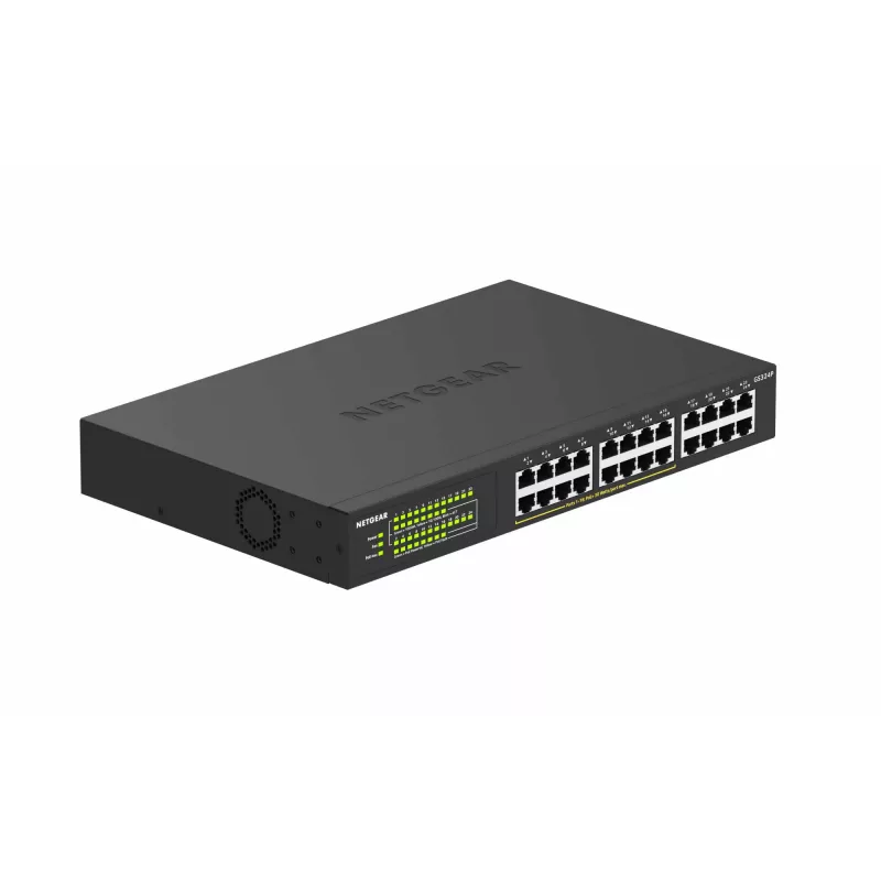 NETGEAR GS324P Niezarządzalny Gigabit Ethernet (10/100/1000) Power over Ethernet (PoE) 1U Czarny