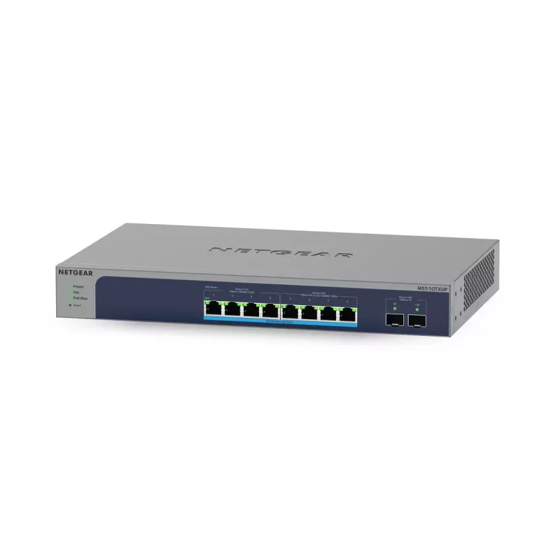 NETGEAR MS510TXUP przełącznik sieciowy Zarządzalny L2/L3/L4 10G Ethernet (100/1000/10000) Power over Ethernet (PoE) Szary, Niebieski