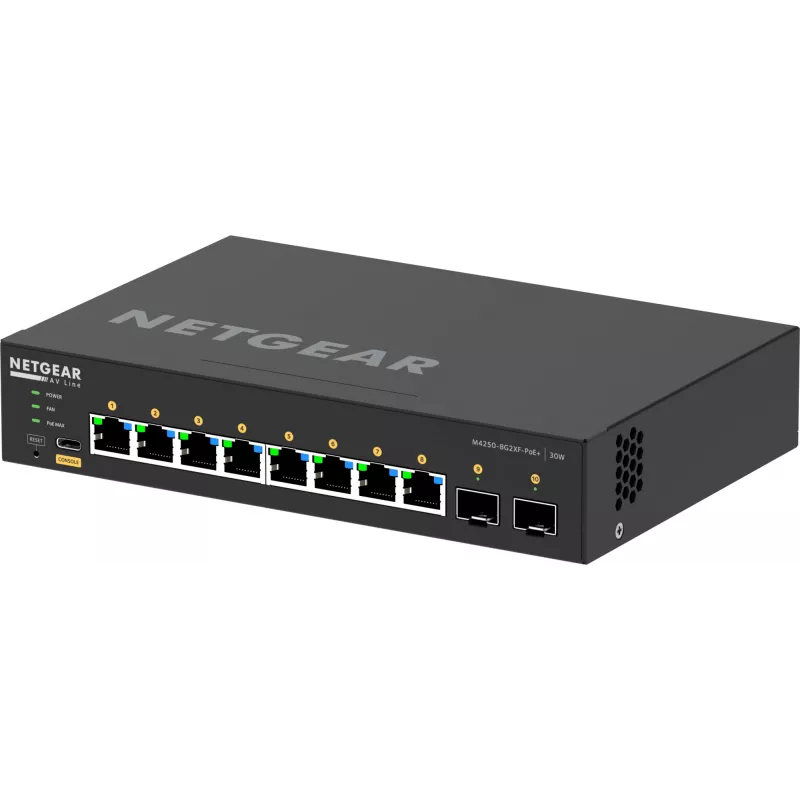 Przełącznik zarządzalny NETGEAR GSM4210PX 8x1G PoE+ 220W 2xSFP+
