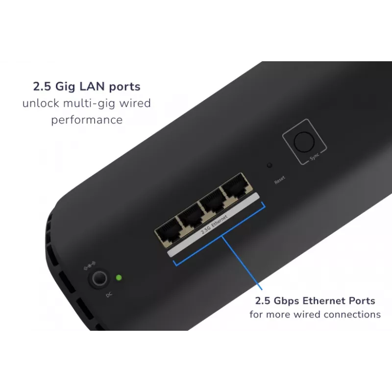 NETGEAR RBE870B Trójzakresowy (2,4 GHz / 5 GHz / 6 GHz) Wi-Fi 7 (802.11be) Czarny 4 Wewnętrzne