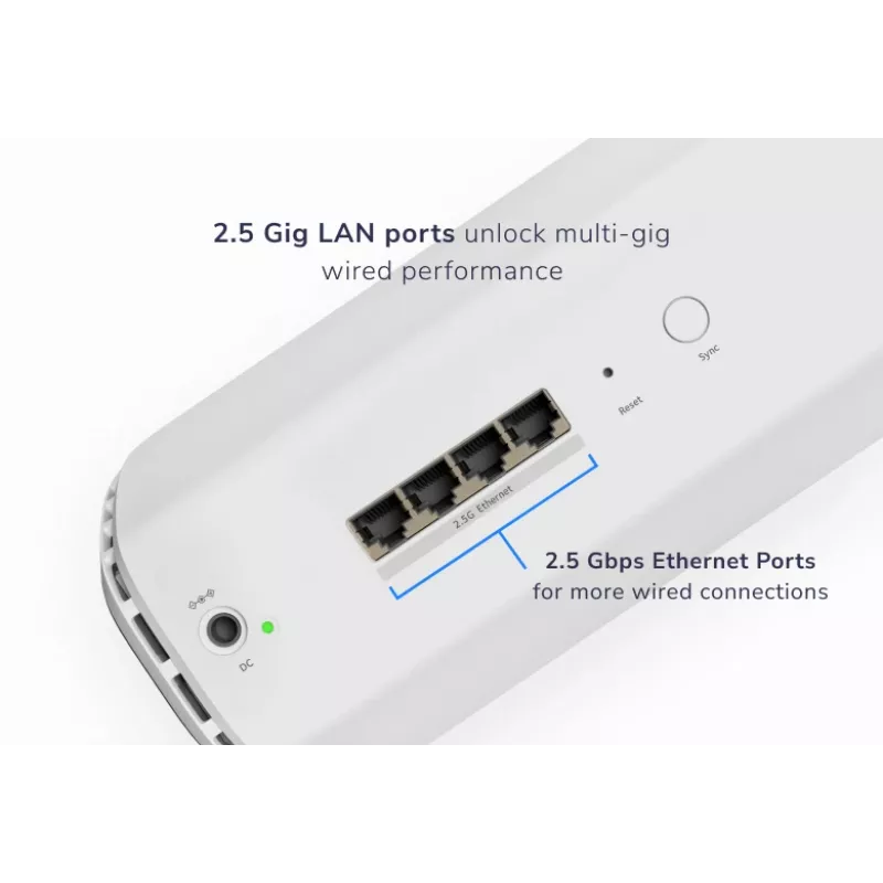 NETGEAR Orbi 870 Trójpasmowy (2,4 GHz / 5 GHz / 6 GHz) Wi-Fi 7 (802.11be) Biały 4 Wewnętrzne
