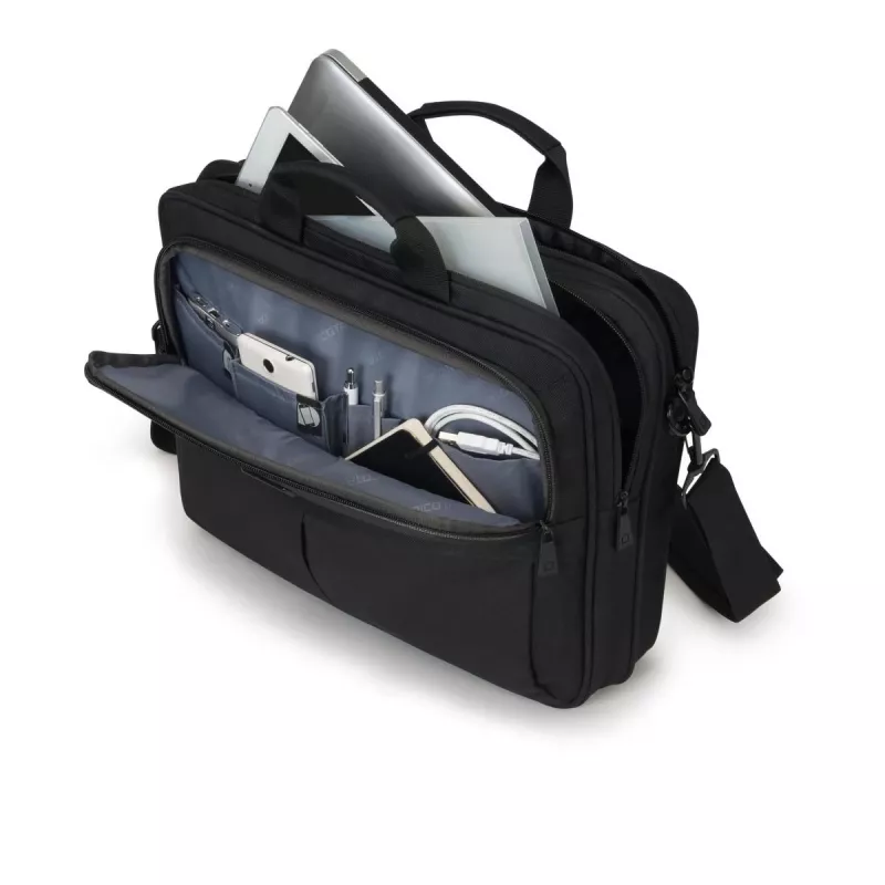 DICOTA Top Traveller Scale - torba na notebooka 14–15,6 inch - czarna / PET z recyklingu 600d