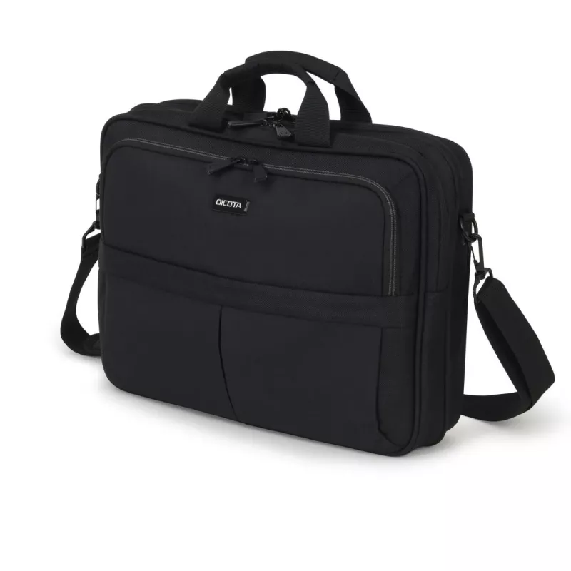 DICOTA Top Traveller Scale – torba na notebooka 12-14,1 cala – czarna / 600D z recyklingowanego PET