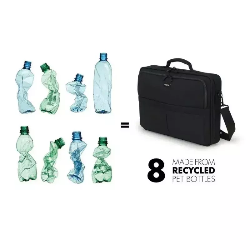 DICOTA Multi Scale - etui na notebooka 12-14,1 inch - czarne / 600d z recyklingowanego PET
