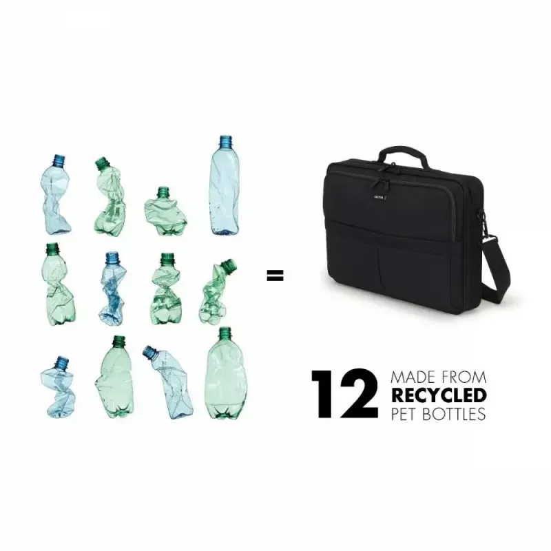 DICOTA Multi Scale - etui na notebooka 12-14,1 inch - czarne / 600d z recyklingowanego PET