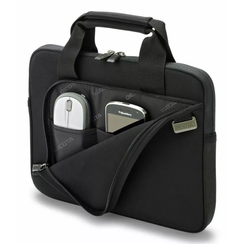 DICOTA Smart Skin - 15-15.6in Notebook Sleeve - Czarny / Neopren z w 100% recyklingowaną tkaniną powierzchniową