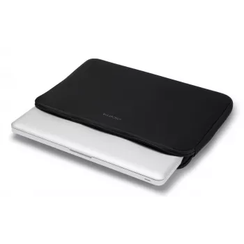 DICOTA Perfect Skin - 12-12.5in Notebook Sleeve - Czarny / Synthetic Neoprene With 100% Recycled Surface Fabric