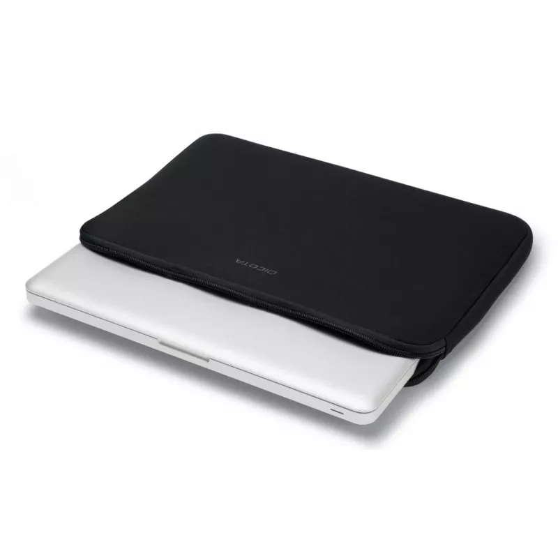 DICOTA Perfect Skin - 12-12.5in Notebook Sleeve - Czarny / Synthetic Neoprene With 100% Recycled Surface Fabric