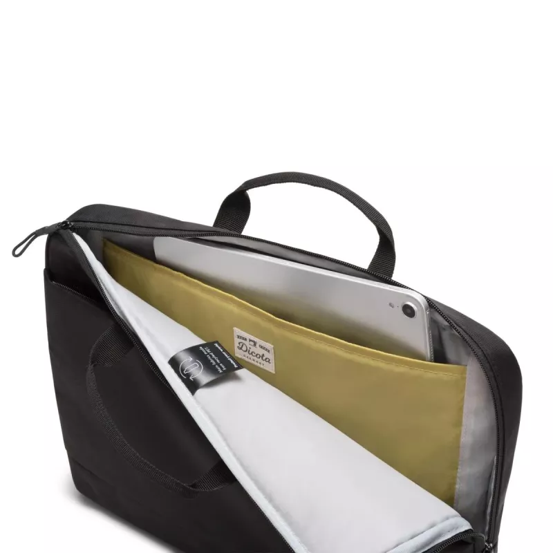 DICOTA cienki Eco Motion - Torba na notebooka 14-15.6 cala - Czarna / Poliester 600d Rpe