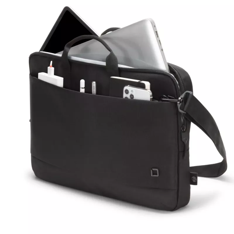 DICOTA cienki Eco Motion - Torba na notebooka 14-15.6 cala - Czarna / Poliester 600d Rpe
