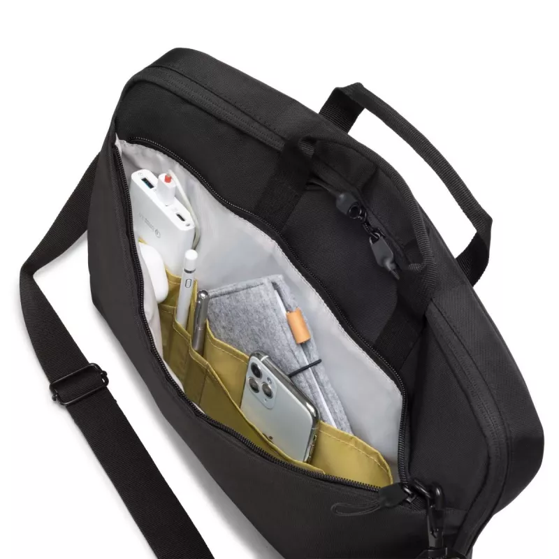 DICOTA cienki Eco Motion - Torba na notebooka 14-15.6 cala - Czarna / Poliester 600d Rpe