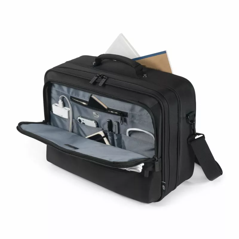 DICOTA Eco Multi Core - Torba na notebooka 14-16 cali - Czarna / 300d 100% poliester z recyklingu PET