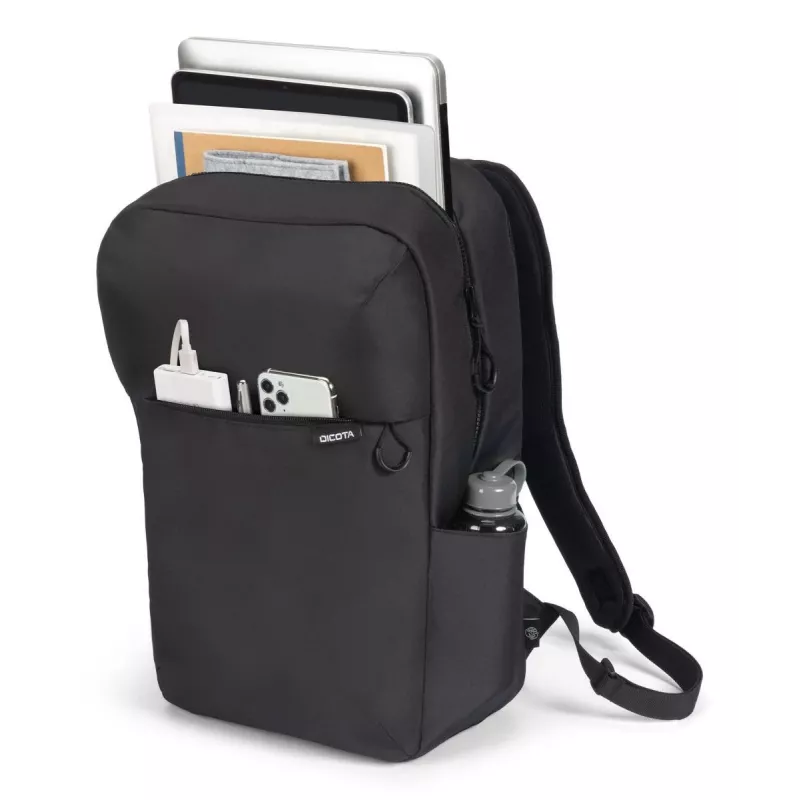 DICOTA Commuter - plecak na notebooka 13-16 cali- Czarny / 300d poliester RPET