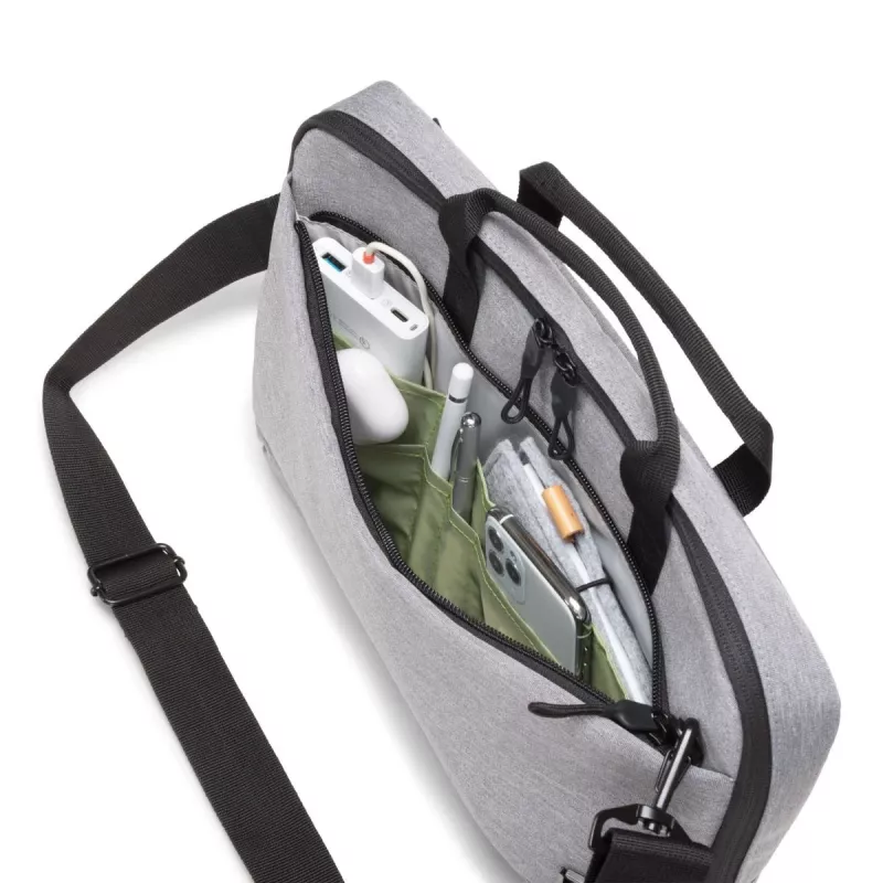 DICOTA cienki Eco Motion - 14-15.6in Etui na notebooka - Jasnoszary / 600d Rpe Polyester