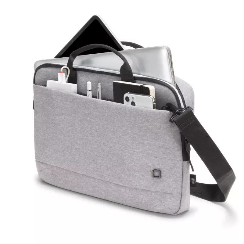 DICOTA cienki Eco Motion - 14-15.6in Etui na notebooka - Jasnoszary / 600d Rpe Polyester