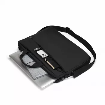 DICOTA cienki Case One - 13-14.1in etui na notebook - czarny / poliester z recyklingu PET 300d