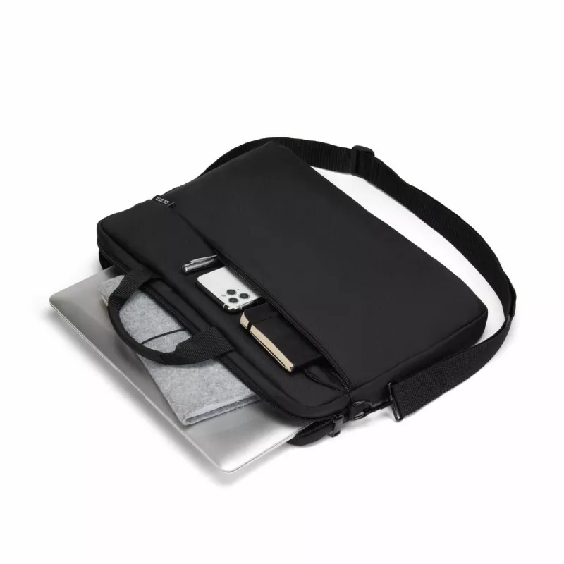 DICOTA cienki Case One - 13-14.1in etui na notebook - czarny / poliester z recyklingu PET 300d