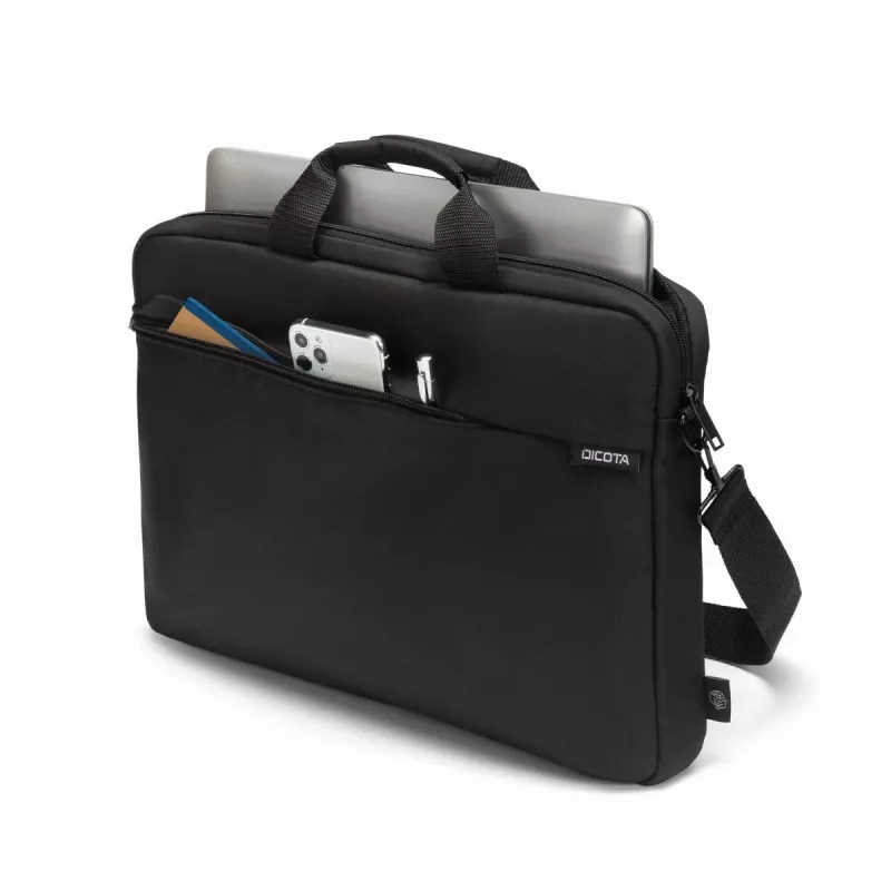 DICOTA cienki Case One - 13-14.1in etui na notebook - czarny / poliester z recyklingu PET 300d