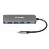 USB Hub D-Link DUB-2340 USB-C 4-Port USB 3.0 Power Delivery 60W