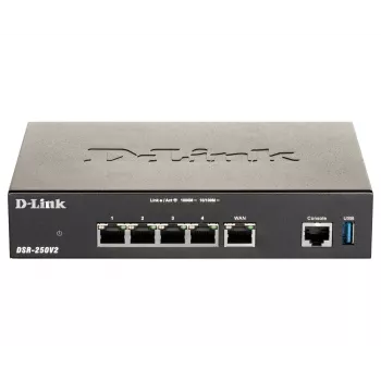 Router biurkowy D-Link DSR-250V2 Bezprzewodowy Gigabit Ethernet Czarny