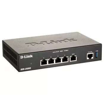 Router biurkowy D-Link DSR-250V2 Bezprzewodowy Gigabit Ethernet Czarny