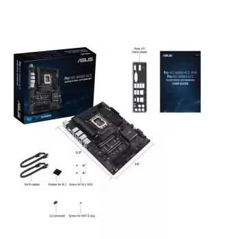 Płyta główna ASUS PRO WS W680-ACE — Intel W680 ATX, LGA 1700, DDR5, 4 DIMM (128 GB), 3x M.2, 2x 2.5Gb LAN, 7.1 audio