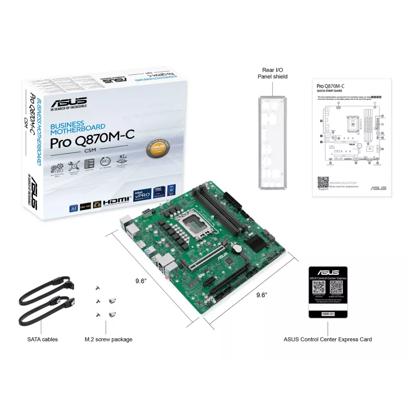 ASUS PRO Q870M-C-CSM Intel® Q870 LGA 1851 (Socket V1) micro ATX