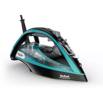 Tefal Ultimate Pure FV9844 Żelazko suche i parowe, stopa Durilium Autoclean, 3200 W, czarny, niebieski