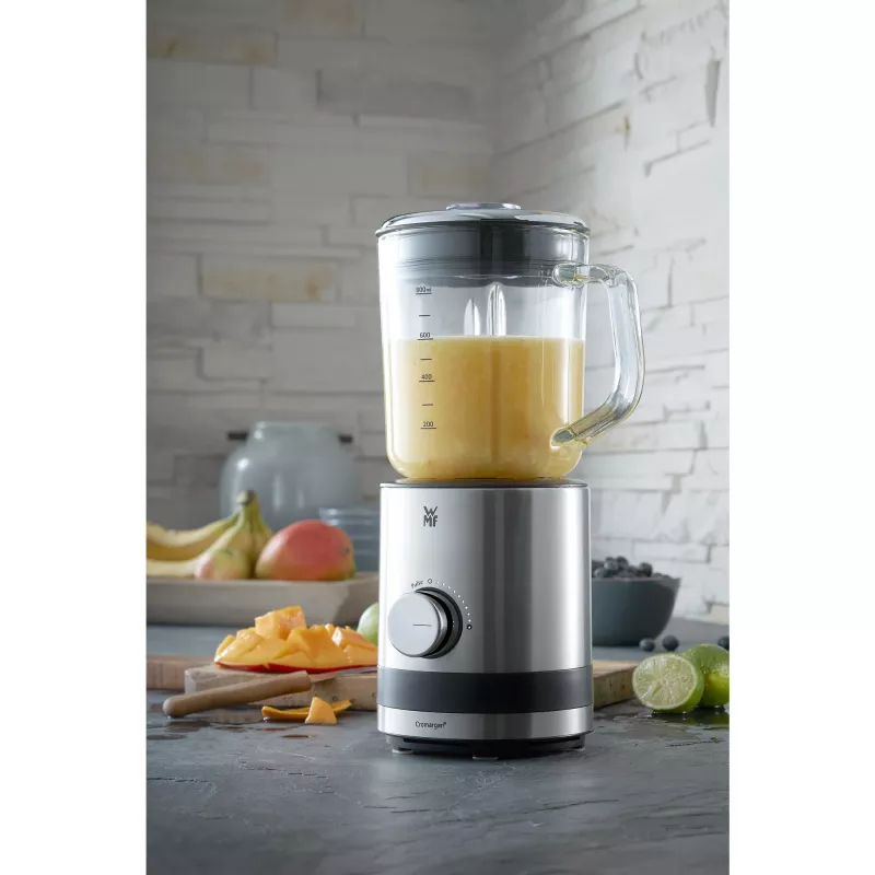 WMF KITCHENminis 0416490011 Blender stołowy 0,8 L 400 W Czarny, Stal nierdzewna, Przezroczysty
