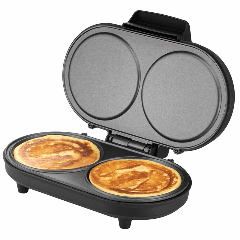Unold Pancake-Maker American, 2 naleśniki, czarny, stal nierdzewna, 13,5 cm, aluminium, obrotowy, 0,75 m