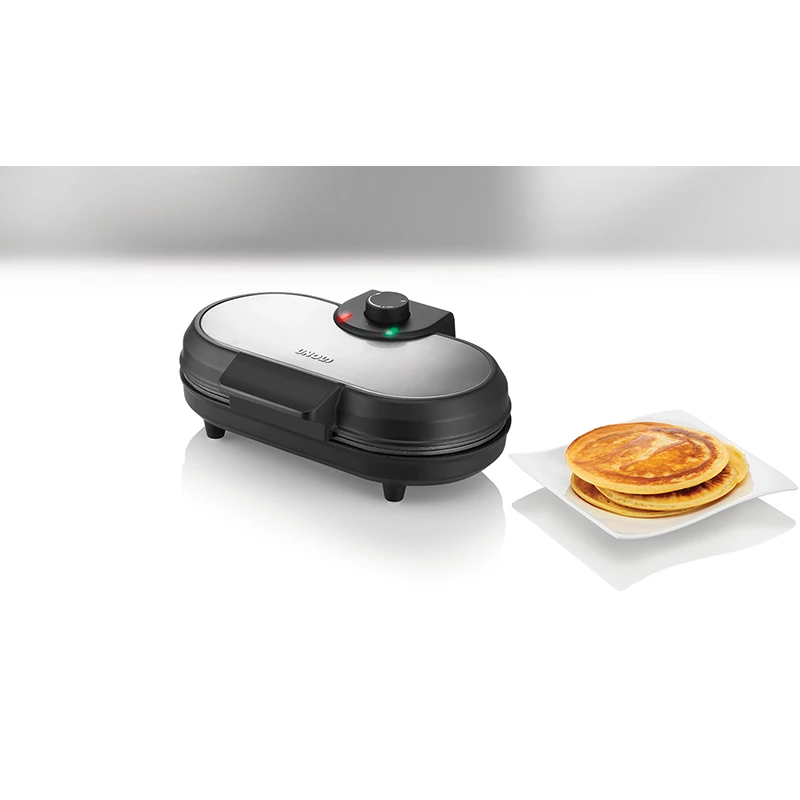 Unold Pancake-Maker American, 2 naleśniki, czarny, stal nierdzewna, 13,5 cm, aluminium, obrotowy, 0,75 m