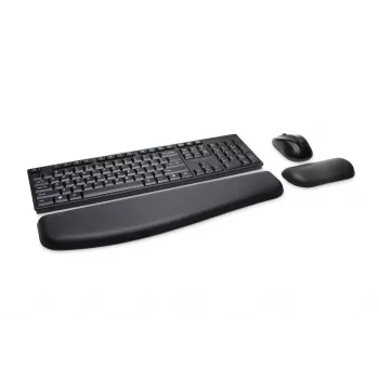 Kensington Pro Fit Wireless Desktop - Niemcy, Pełnowymiarowa (100%), Bezprzewodowa, RF Wireless, QWERTZ, Czarna, Mysz w zestawie