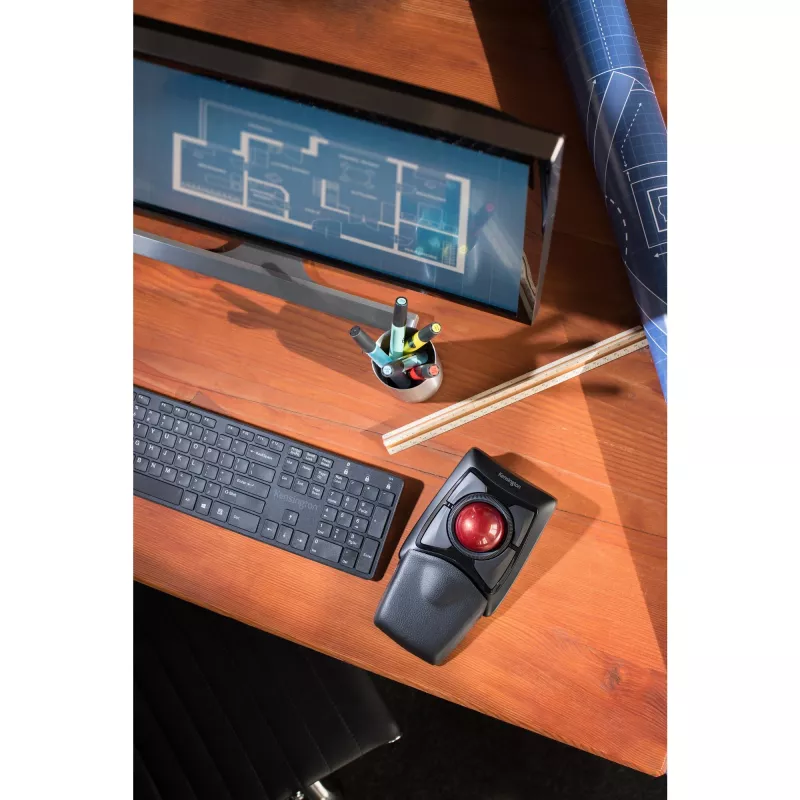 Kensington Expert mysz Wireless Trackball, symetryczna, optyczna, RF Wireless + Bluetooth, 400 DPI, czarna