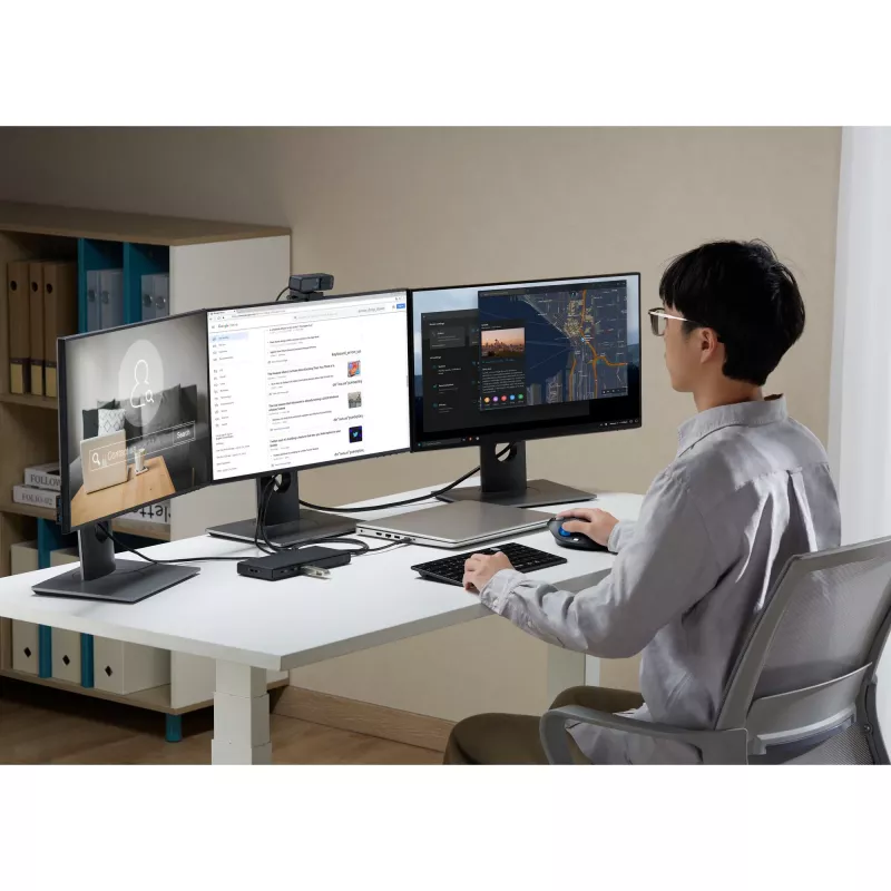 Stacja dokująca Kensington SD4842P EQ USB-C 10Gbps z potrójnym wideo, bez sterowników, z zasilaniem 100W