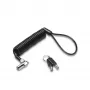 Kensington NanoSaver Portable Keyed Laptop Lock, 2,3 m, Kensington, klucz, stal węglowa, czarny, srebrny