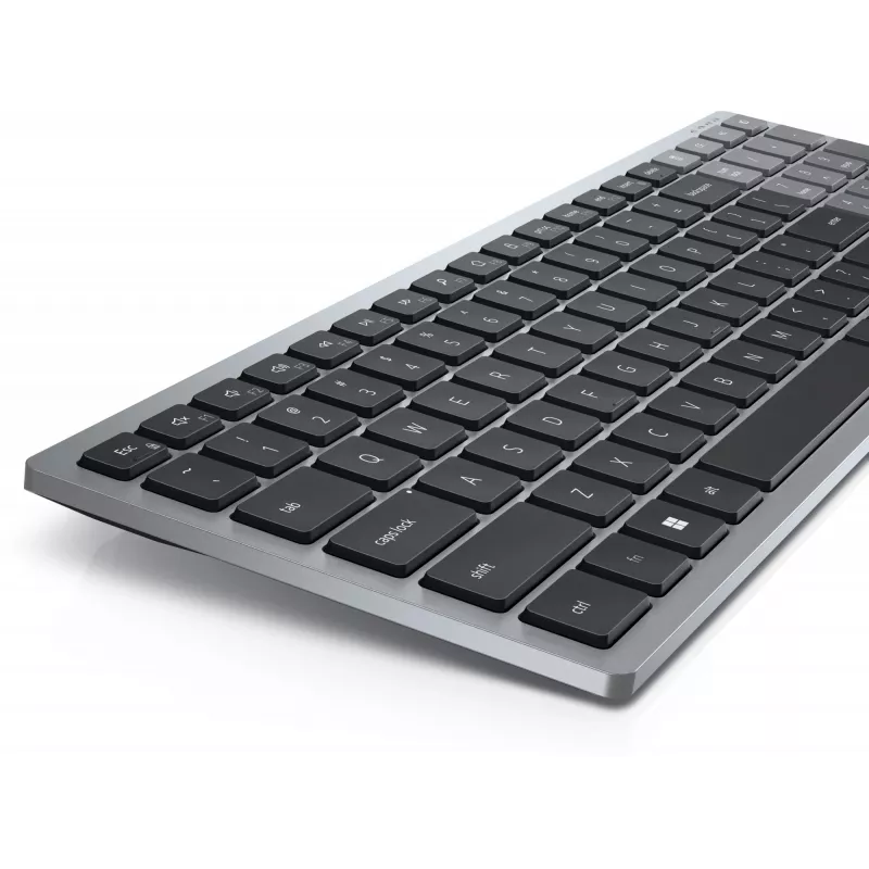 DELL KB740 klawiatura biurowa RF Wireless Bluetooth QWERTZ niemiecki szaro-czarna