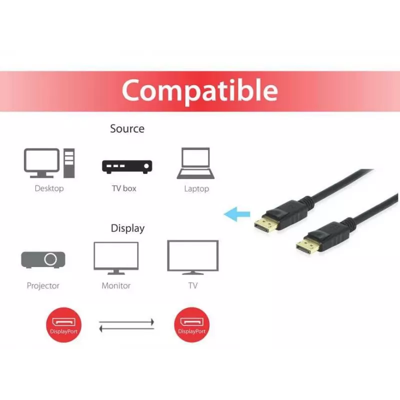 Kabel Equip DisplayPort 1.4, 1 m