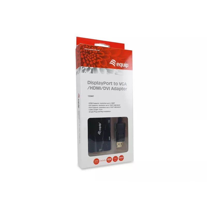 Adapter DisplayPort do VGA HDMI DVI Equip 133441