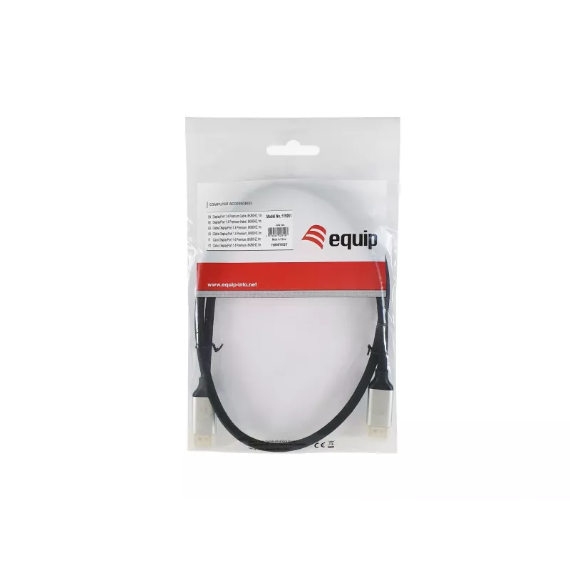 Equip DisplayPort 1.4 Premium kabel, 1m