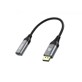 Przejściówka Equip DisplayPort 1.2 na HDMI, 4K/60Hz, 0,15 m, DisplayPort, HDMI, Męski, Żeński, Prosty