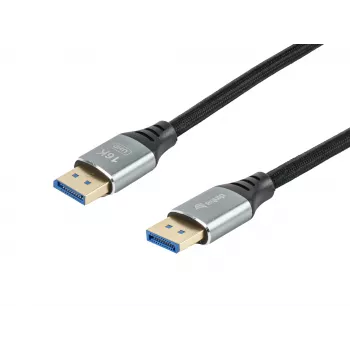 Equip DisplayPort 2.1 Premium kabel, 2,0 m, 16K/60 Hz, 54 Gb/s